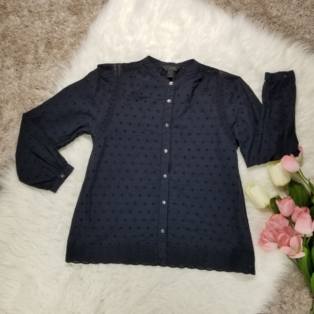 J.CREW Eyelet Long sleeve (W2-120) ⁂